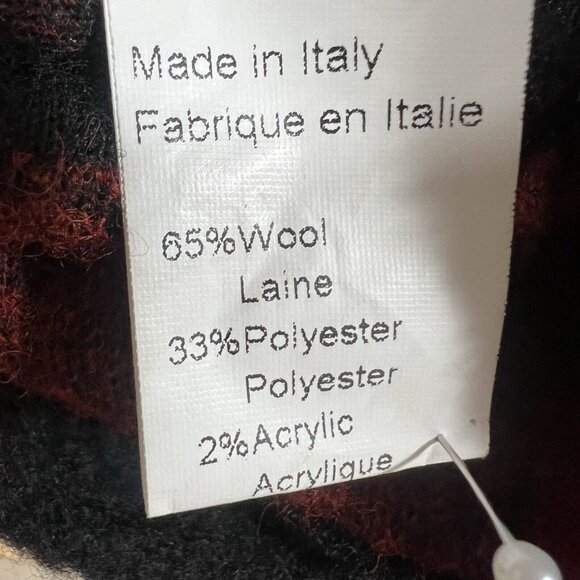 Marisa & Marie Jacket Women Medium Black Wool Blend Italy Buffalo Checkered Coat - Picture 5 of 13